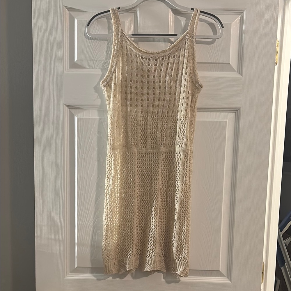Cream Crochet Cover up